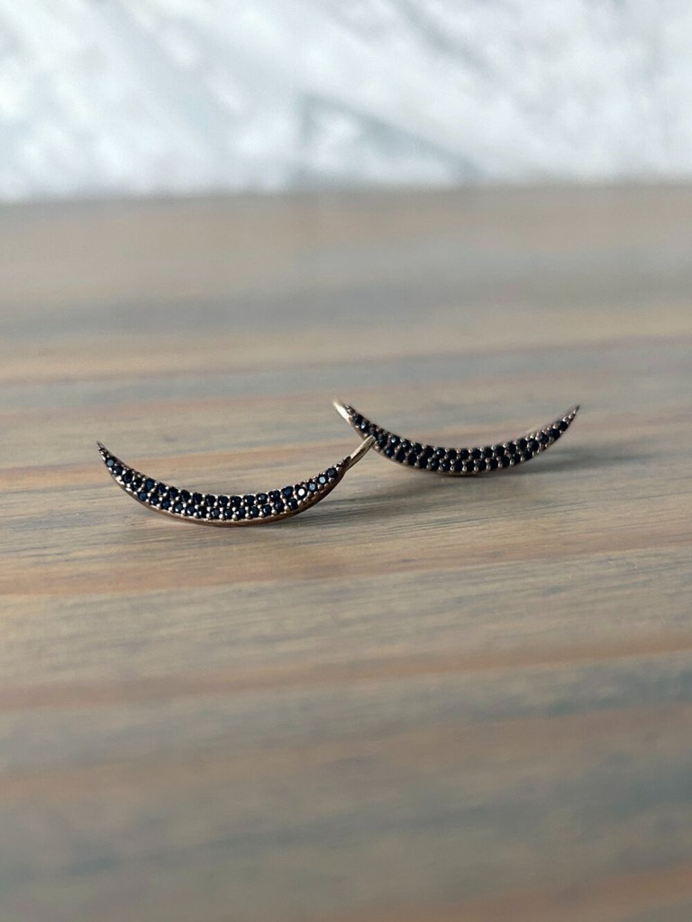 Black Swarovski Earring Climbers by Jessica Elliot - Gently Pre-Loved MSRP $48
